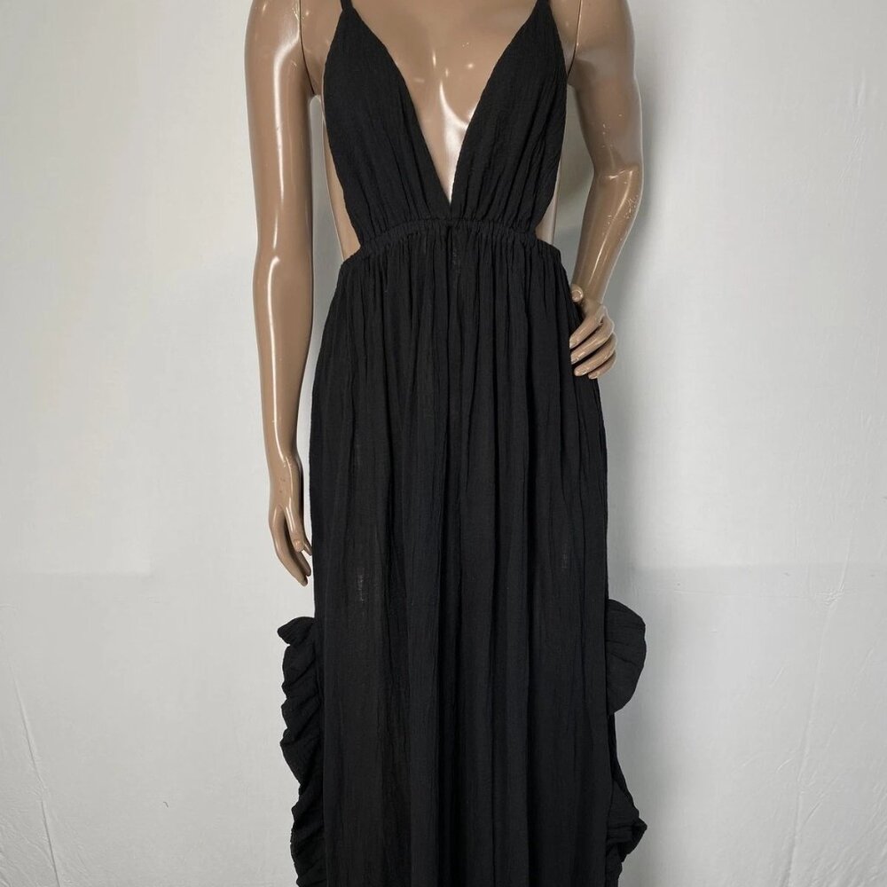 NEW SPIRITUM TULUM Women’s Laura Maxi Dress One Size Black